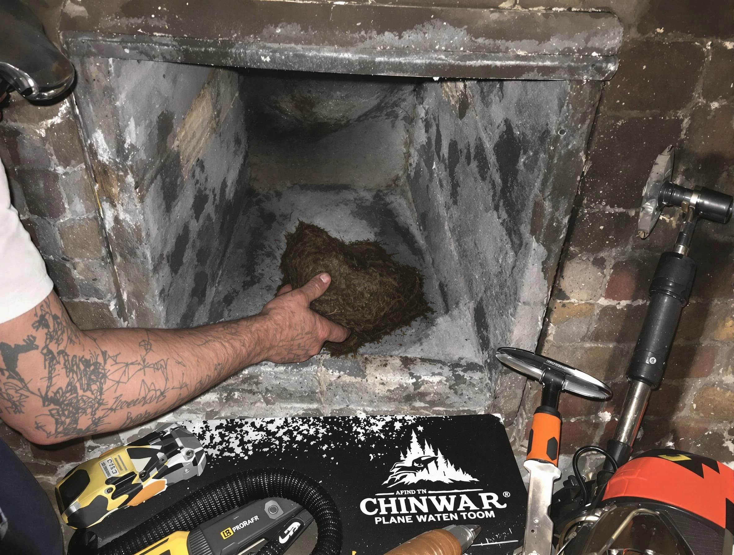 Avondale Chimney Sweep safely removing debris and screening chimney in Avondale, AZ