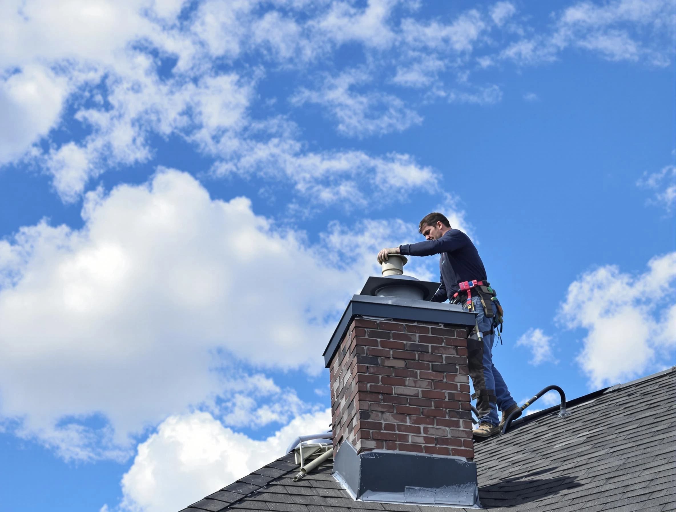 Avondale Chimney Sweep installing a sturdy chimney cap in Avondale, AZ