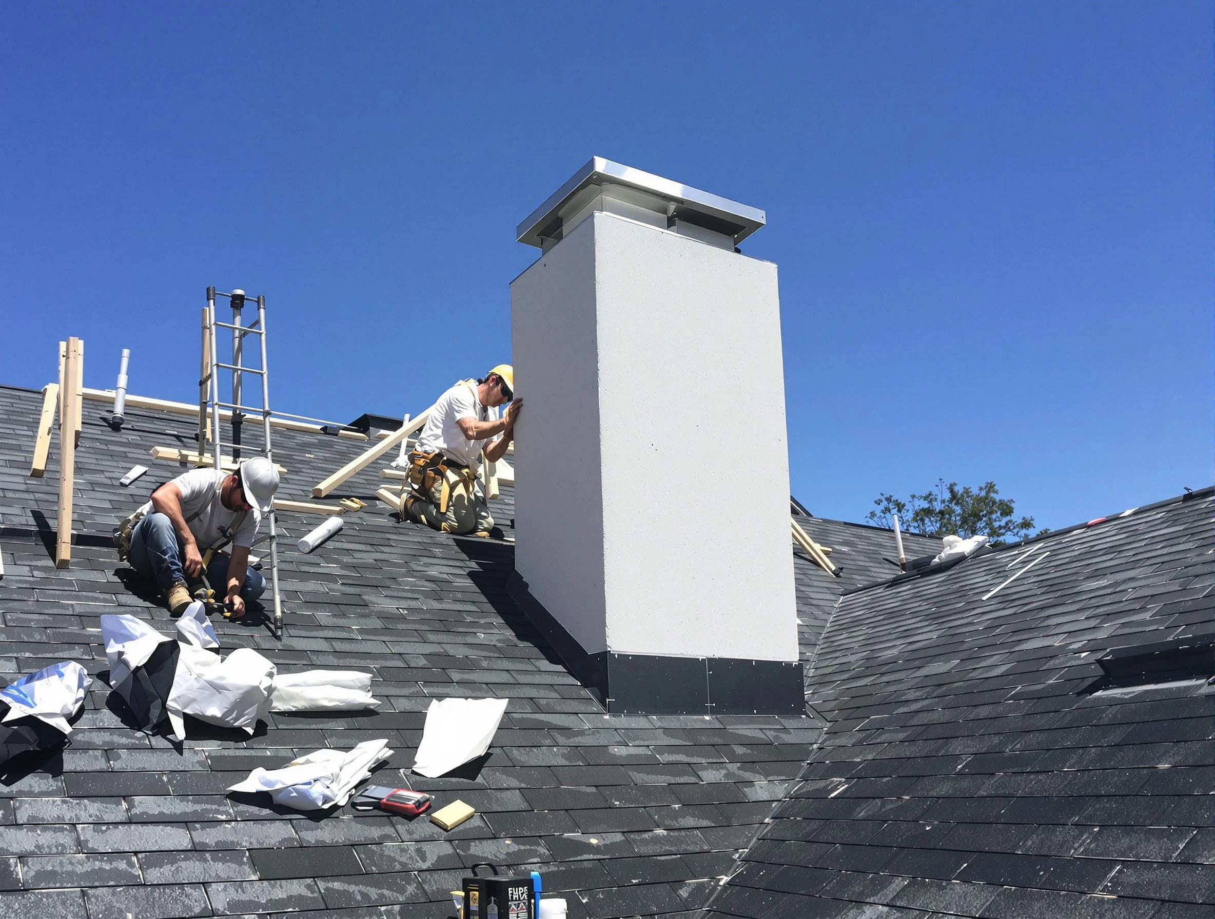 Avondale Chimney Sweep crew installing a new chimney in Avondale, AZ