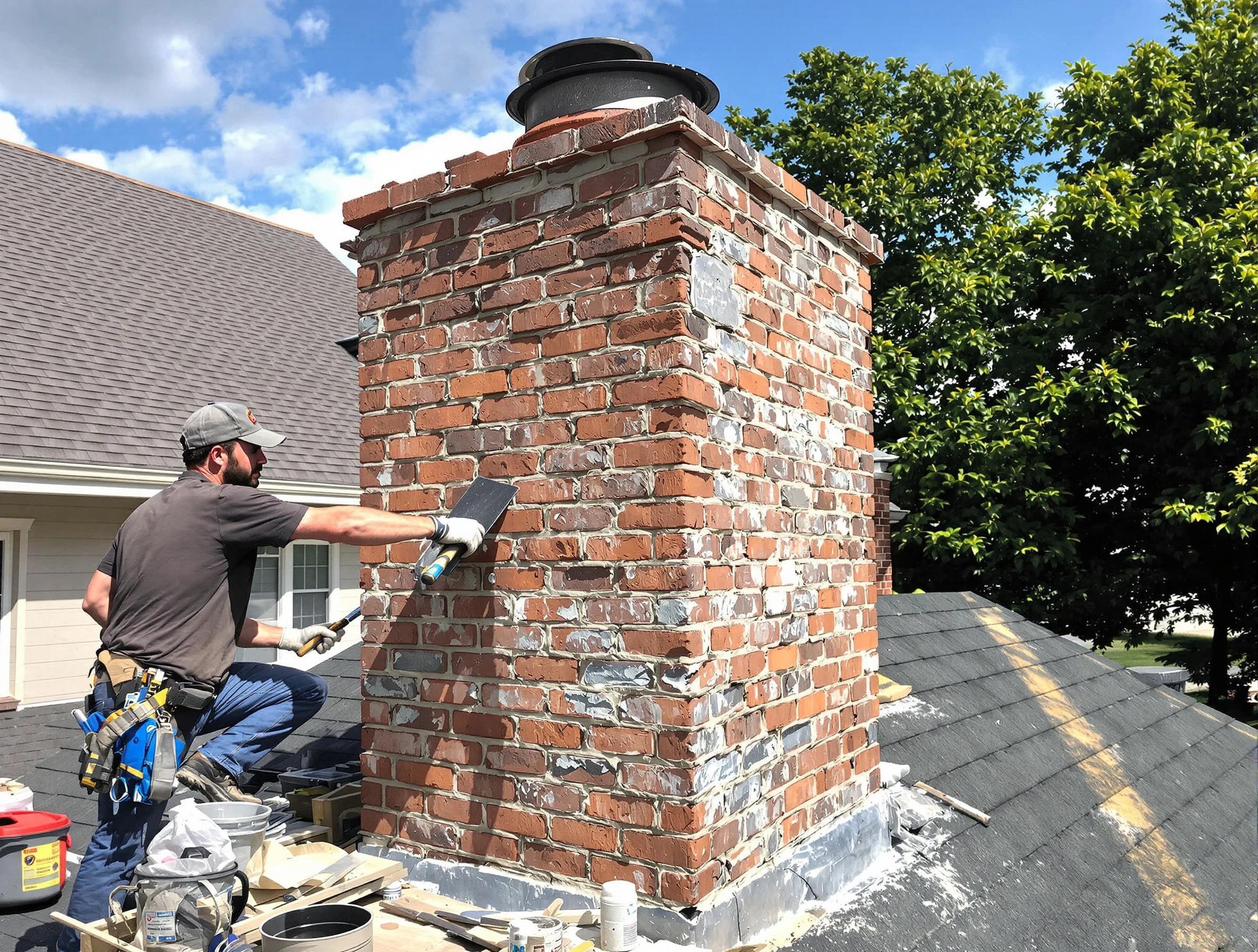 Completed chimney rebuild by Avondale Chimney Sweep in Avondale, AZ
