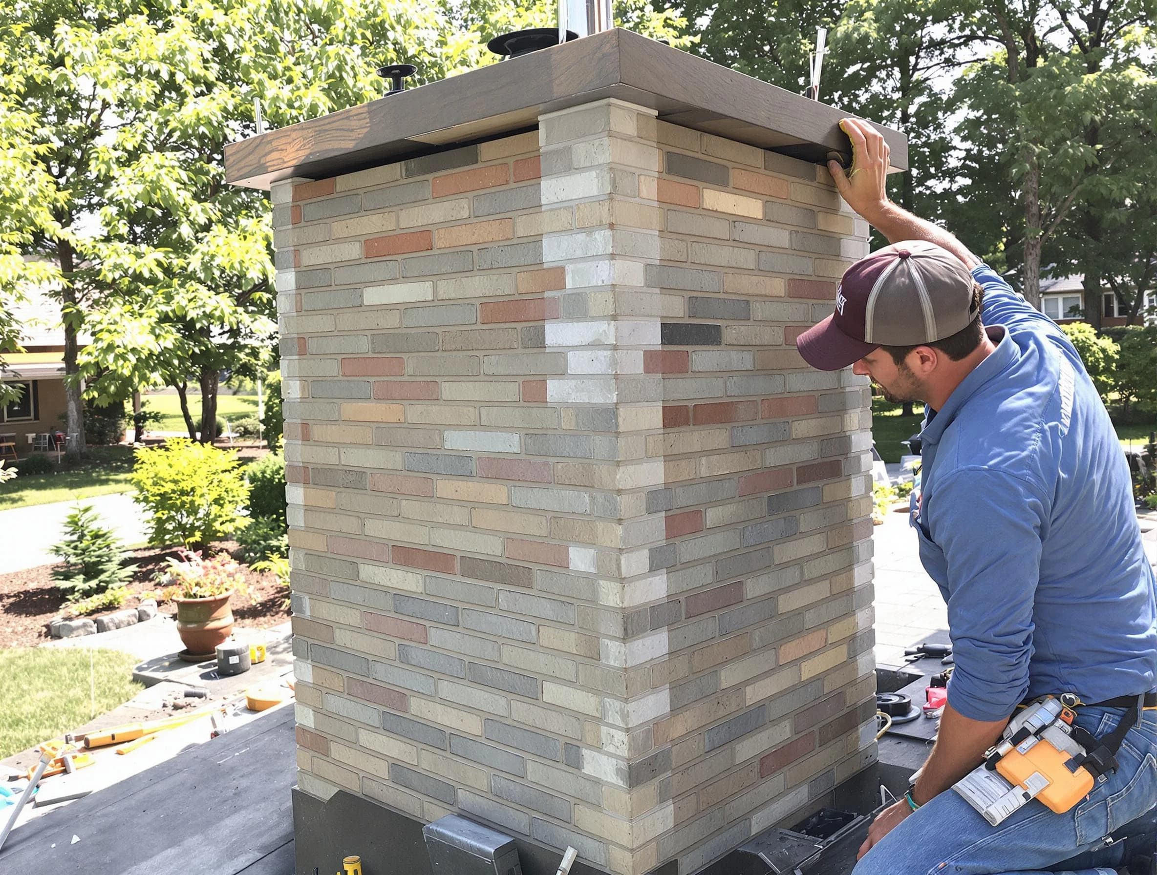 Avondale Chimney Sweep completing a modern chimney remodel in Avondale, AZ