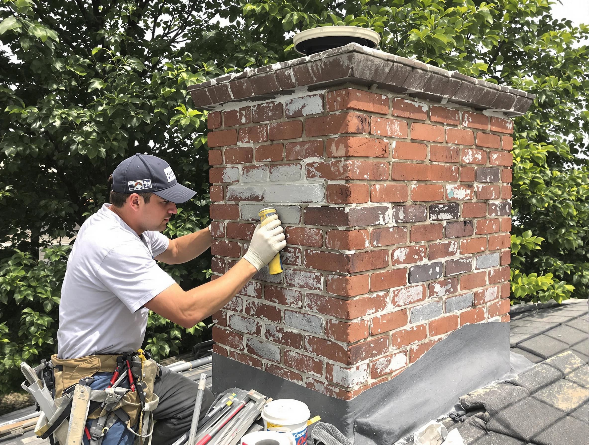 Avondale Chimney Sweep restoring an aging chimney in Avondale, AZ