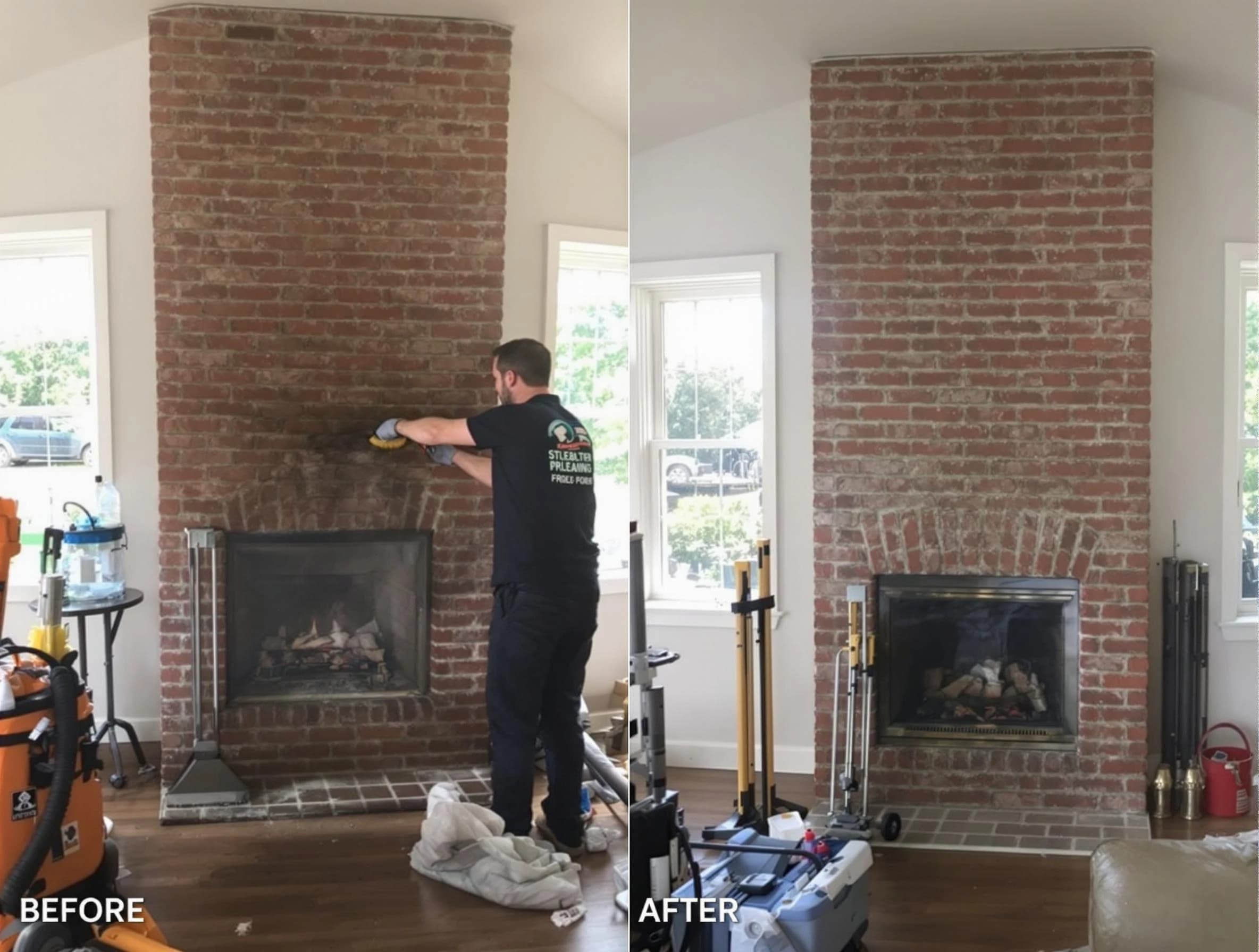 Finished chimney sweeping service by Avondale Chimney Sweep in Avondale, AZ