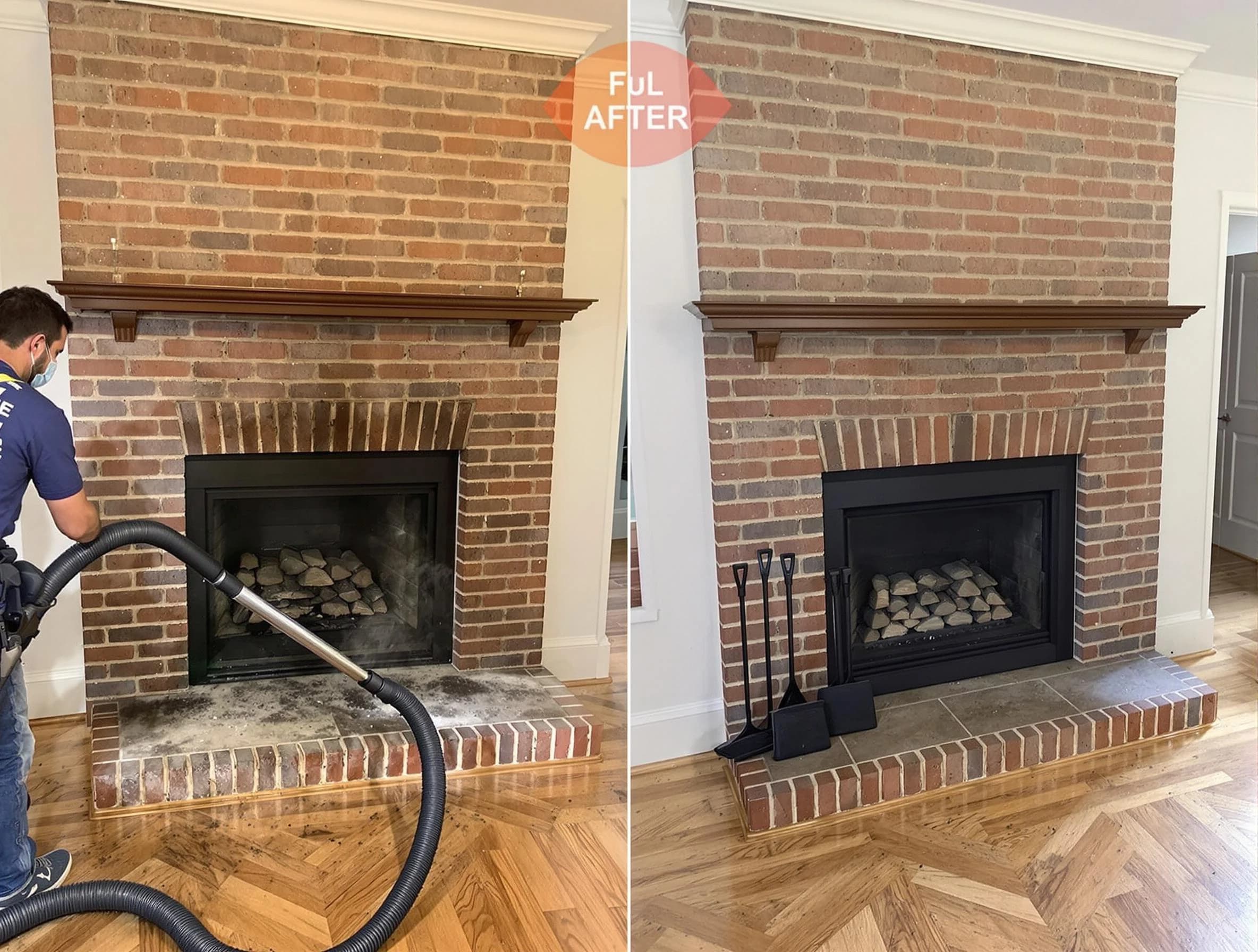 Avondale Chimney Sweep carefully sanitizing a fireplace in Avondale, AZ