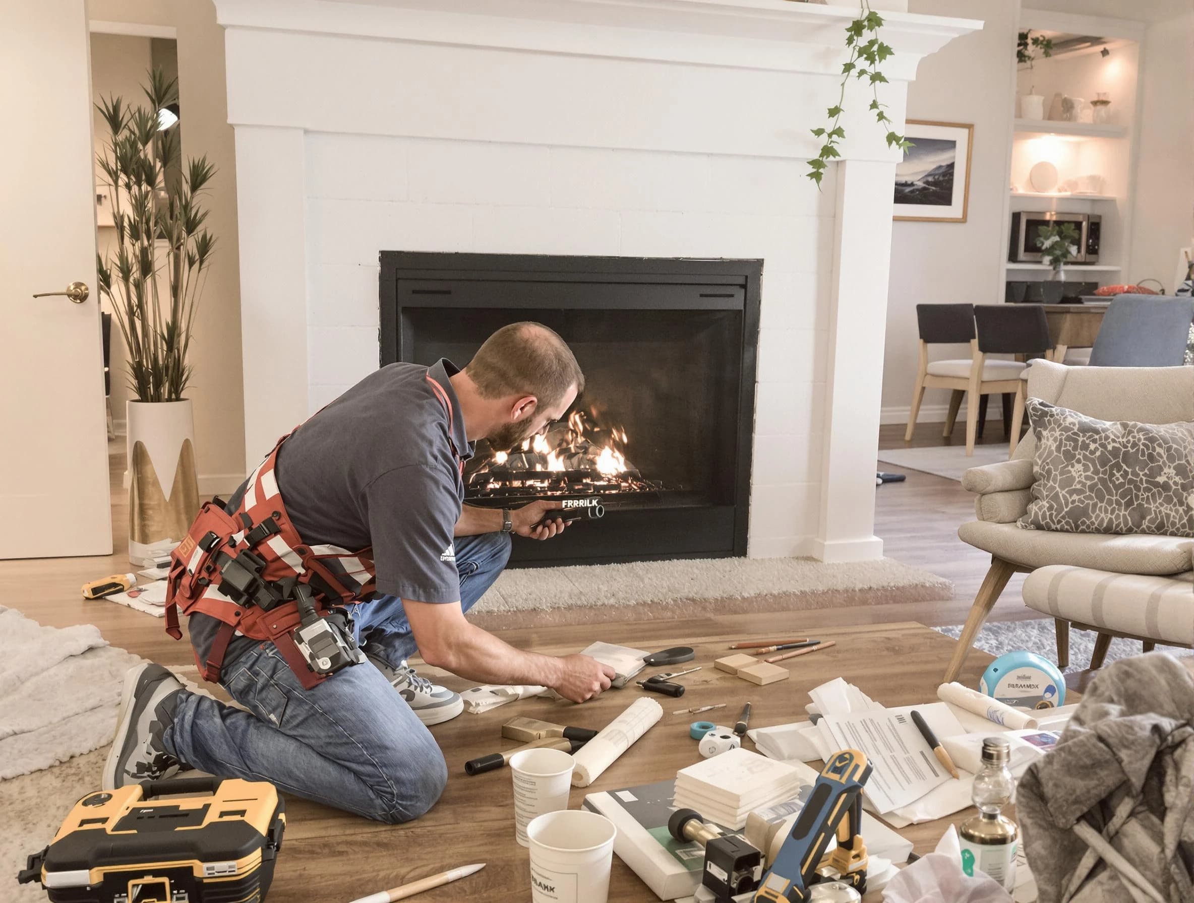 Avondale Chimney Sweep performing fireplace repair in Avondale, AZ