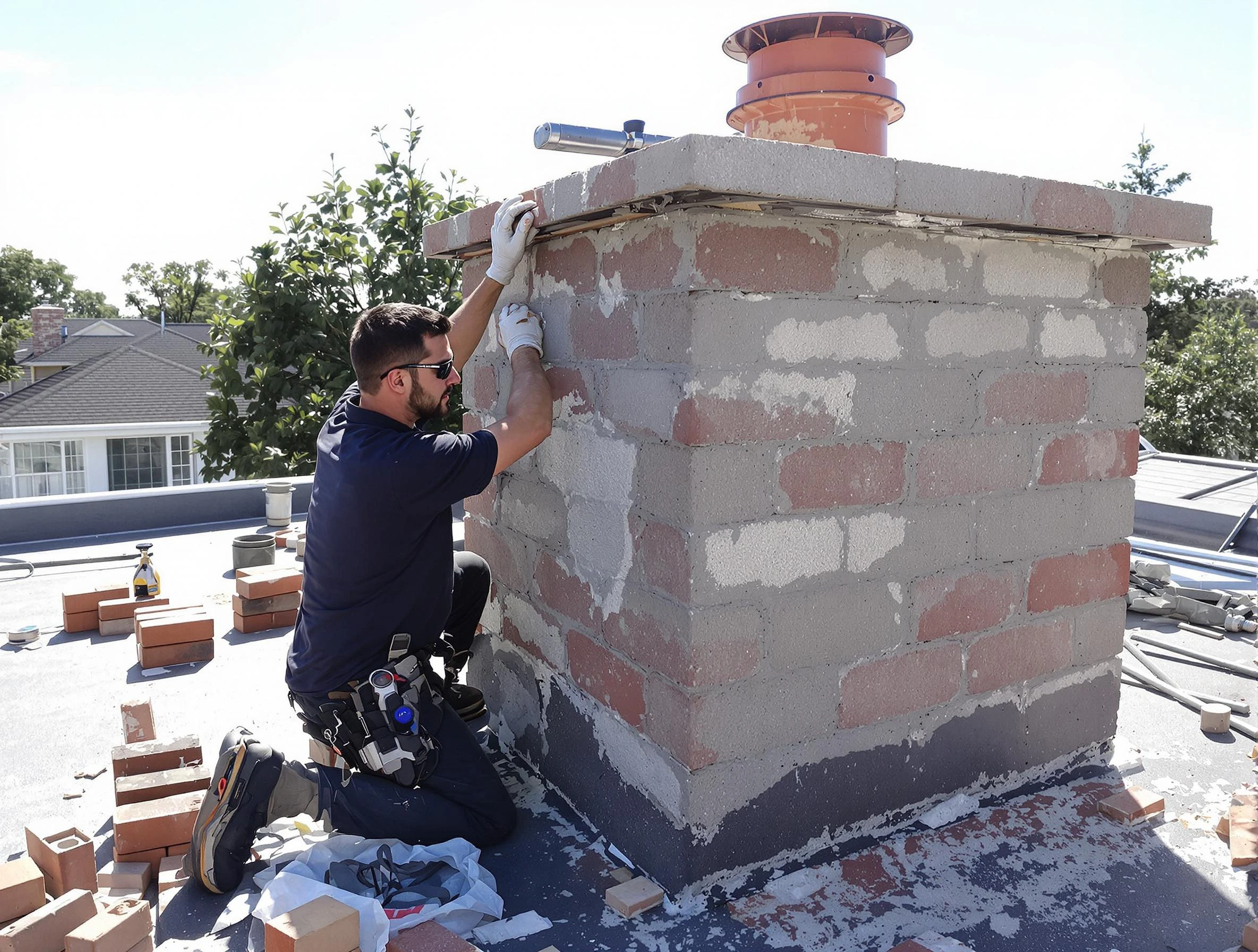 Advanced chimney repair process by Avondale Chimney Sweep in Avondale, AZ
