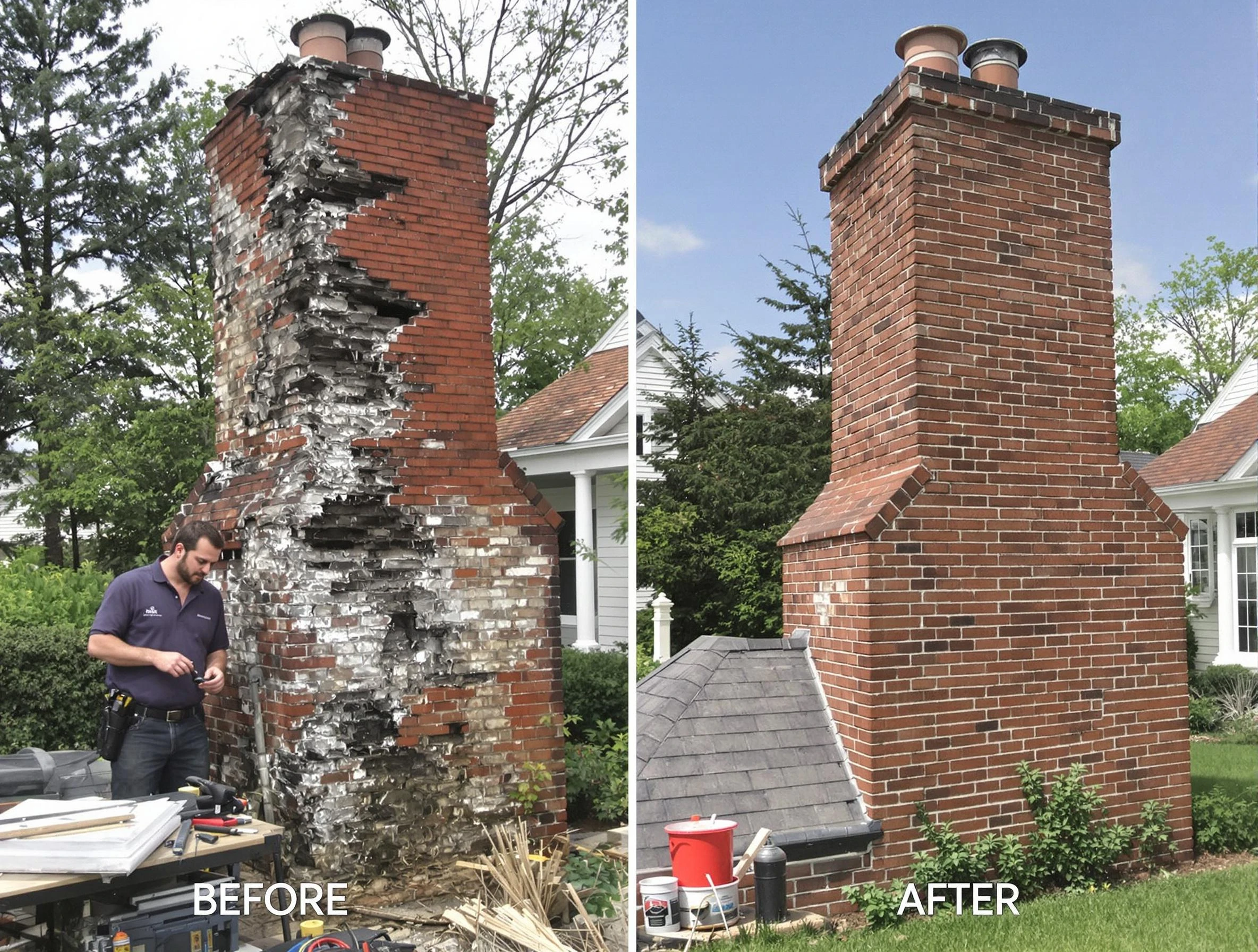 Avondale Chimney Sweep performing a full chimney restoration in Avondale, AZ