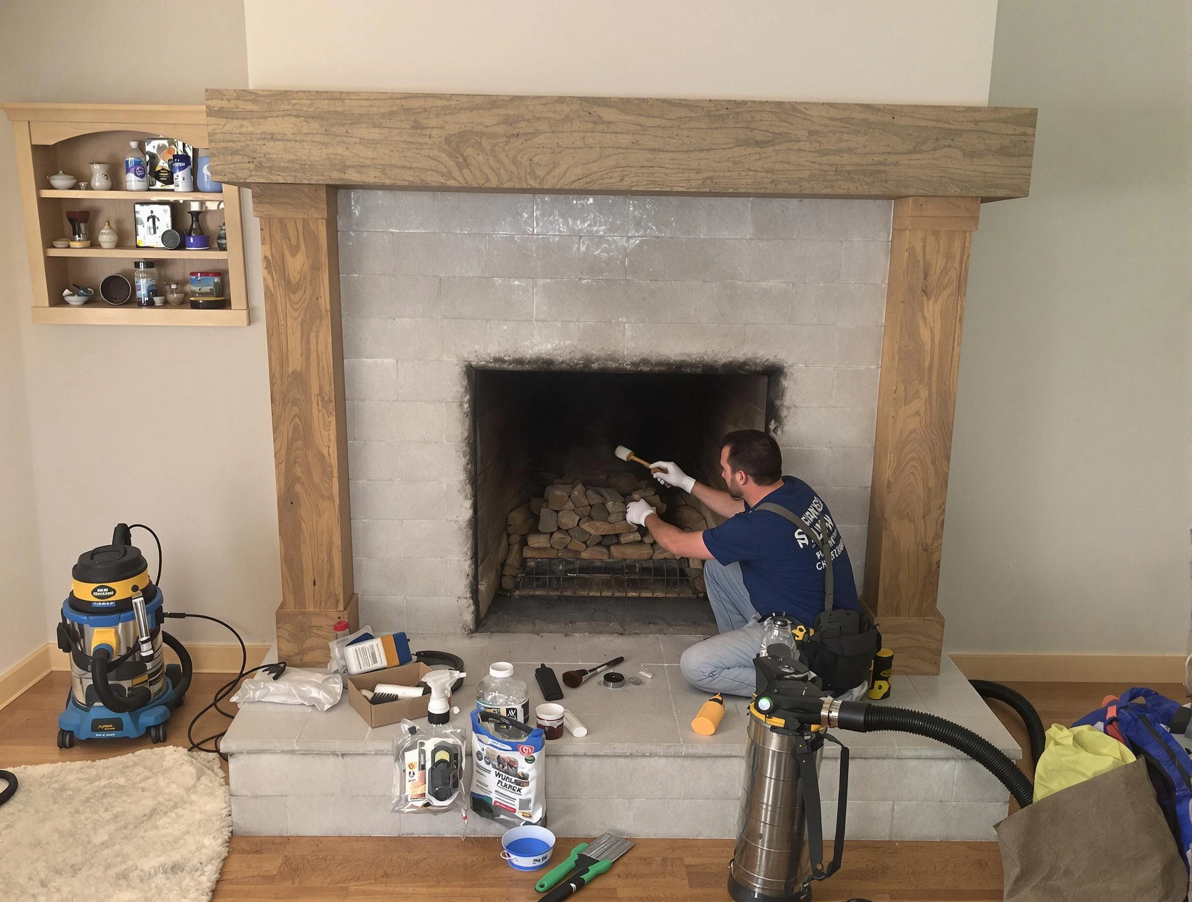 Detailed creosote removal process by Avondale Chimney Sweep in Avondale, AZ