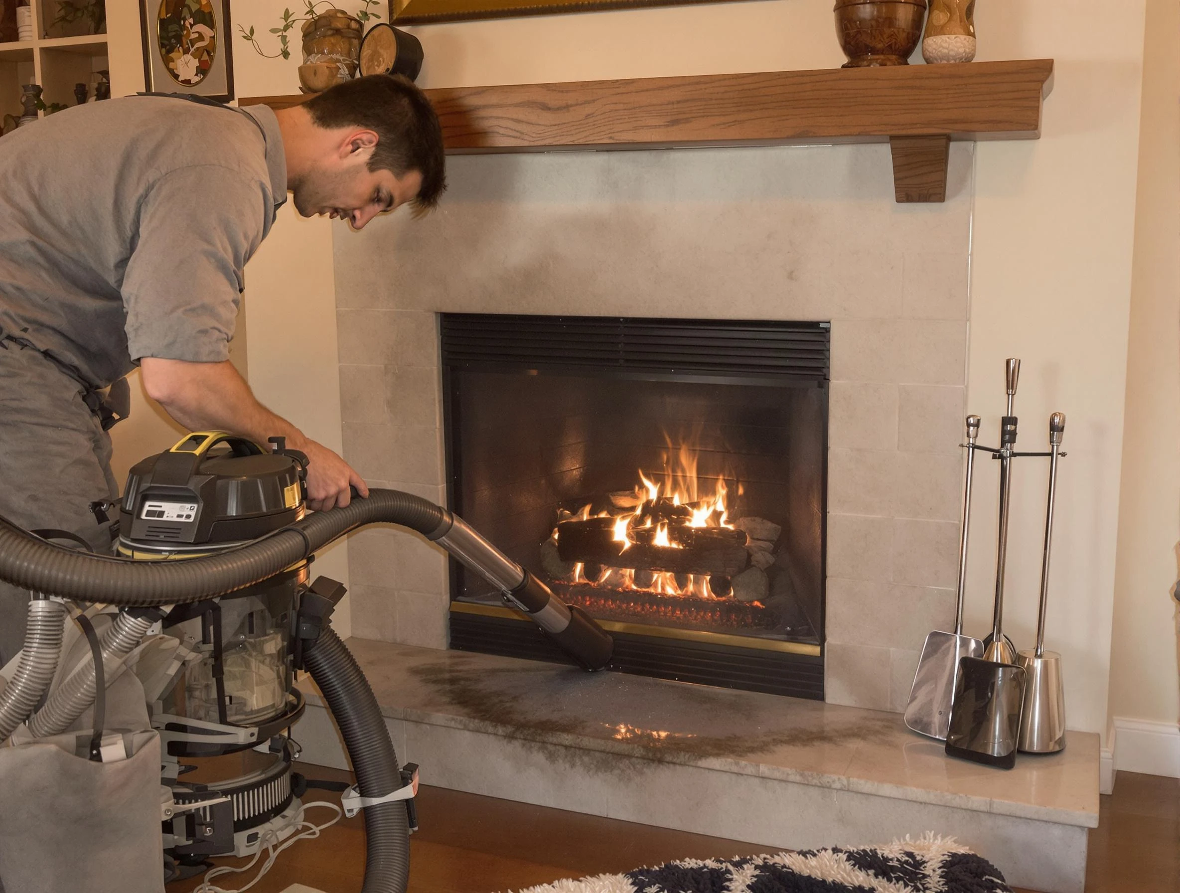 Routine fireplace upkeep by Avondale Chimney Sweep in Avondale, AZ